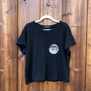 Brandy Melville California cropped black tee